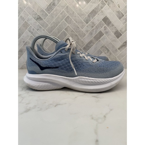 Hoka One One Shoes - Hoka One One Mach 6 Running Shoes Womens 7.5 B 7.5B Blue White Athletic Sneakers